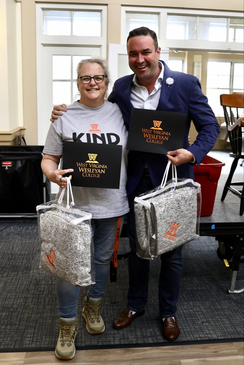 WVWesleyan's tweet photo. West Virginia Wesleyan College recently recognized employees’ years-of-service milestones.  #WVWCHereYouCan #ichoseWVWC

Read more here: https://t.co/DdGGDABvHh https://t.co/ZxMAqBfm74