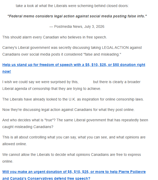 rationalposts's tweet photo. @LeslynLewis Sounds like the Conservative Party, as the official opposition, should be leading Canadians into joining a national strike against this corrupt, immoral, seditious government, no?  

For Canada's sake.

Or we could just be asked sign petitions or donate to the @CPC_HQ. https://t.co/nBEIRUtlmM
