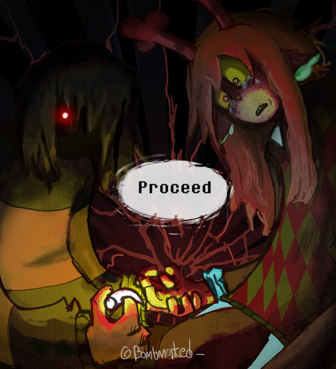 bombMASKED's tweet photo. Deltarune Snowgrave or should I say weird route??? Idk man I loved drawing Noelle and Kris fr

#deltarune https://t.co/sQpJcakqMe