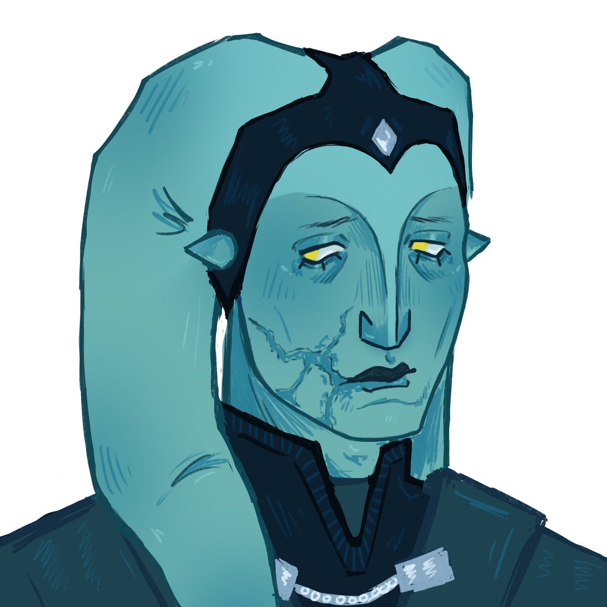 mothsmolars's tweet photo. star wars oc!!!! pls pls attack him on art fight #artfight2026 #artfight #starwars #twilek #art https://t.co/b6mghemG57