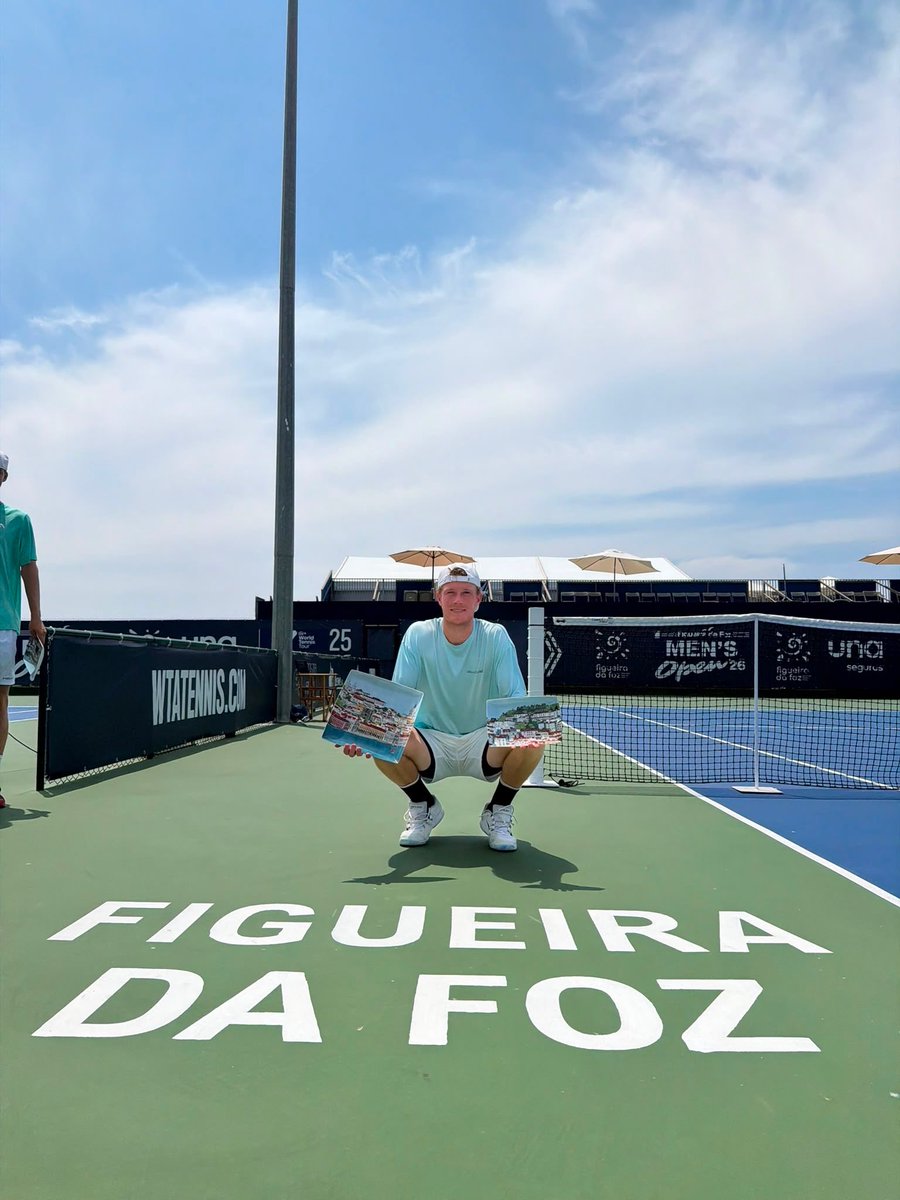 CalMensTennis's tweet photo. Unstoppable Carlo! Carl Emil Overbeck wins back to back titles in Portugal winning both the M25 singles and doubles titles in Figueira Da Foz! 🏆🥇 https://t.co/APyfKvEHRX