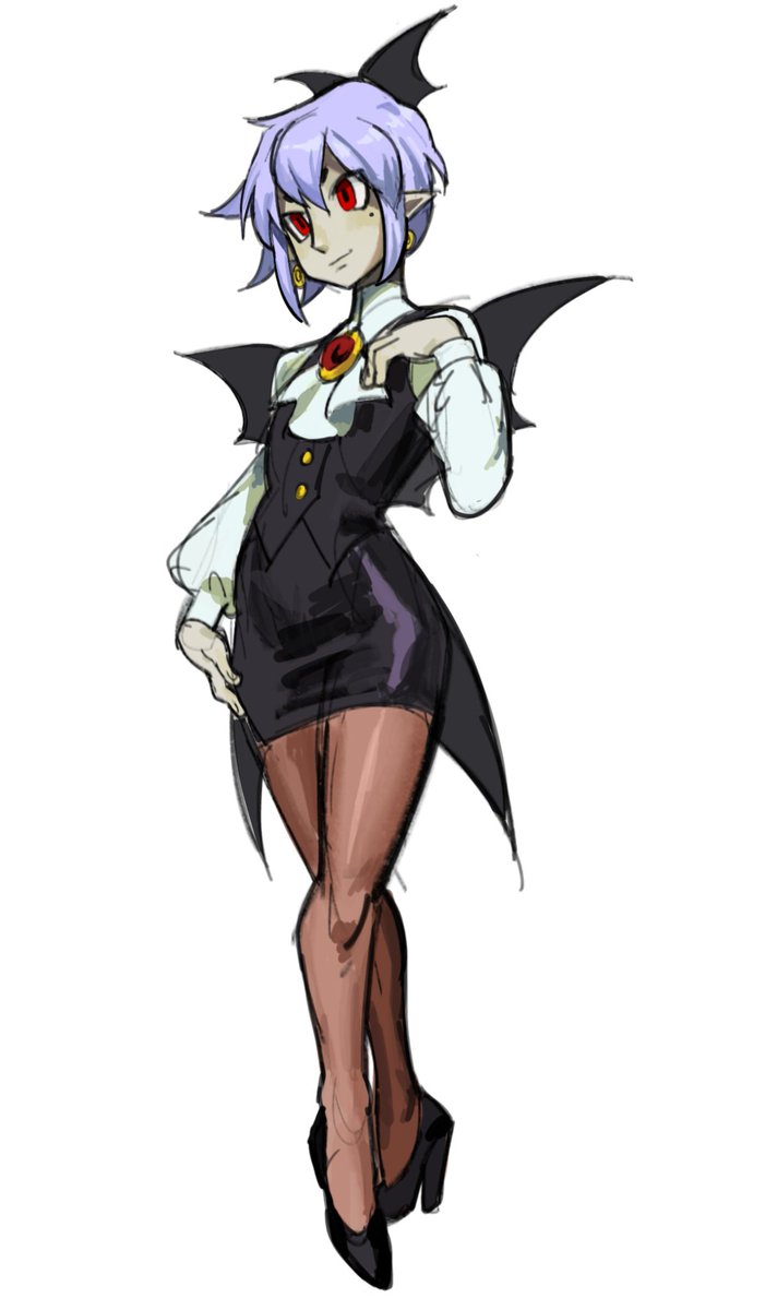 L17932's tweet photo. tried to draw one of my ocs in the skullgirls artstyle https://t.co/D1abK5eN7w