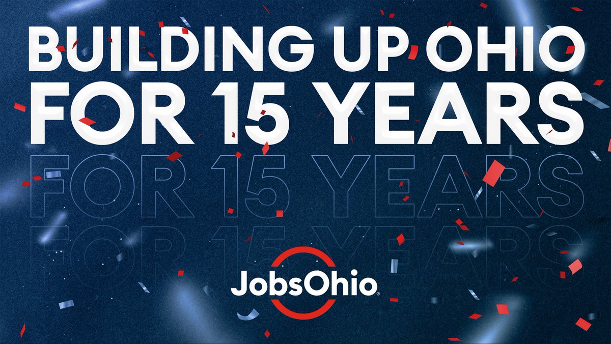 JobsOhio's tweet photo. Fifteen years ago, JobsOhio was established with one mission: driving economic development momentum. Today, we're in the top five, with our sights set on #1. Thank you, Team Ohio, for making this progress possible. Ohio’s time is now. https://t.co/653Wab434U
