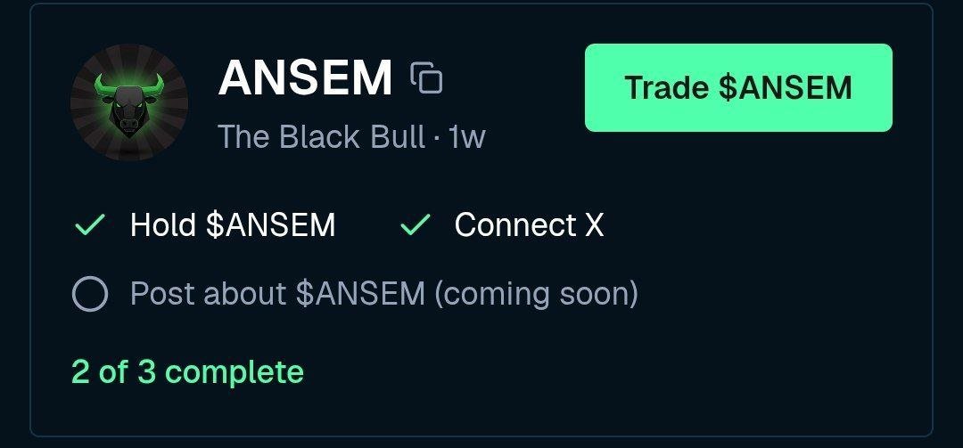 Md__Mizanur's tweet photo. New Early @BullpenFi Live
✅ Go To https://t.co/wZ2xkP2xwy
Link your X
Deposit USDC (SOL) and buy $ANSEM.
Go to the $ANSEM page and click Join Hold your tokens and occasionally post about $ANSEM on X to stay active.
#ANSEM #Solana #Solananetwork #Sol #Web3 #BullpenFi @BullpenFi https://t.co/CDhgg5Jp3d