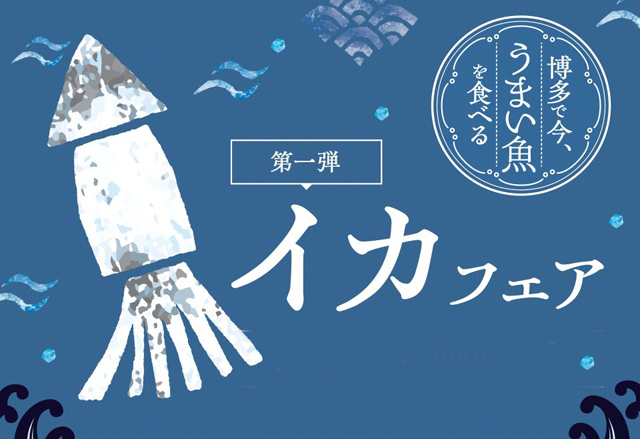 TwitFukuoka's tweet photo. 旬を味わう魚食普及フェア “HAKATA FISH PROJECT” 第1弾「イカフェア」開催中 → https://t.co/2DKmkSGe4l https://t.co/zxxt2y7vte
