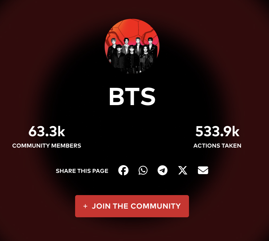 GlblCtzn's tweet photo. ARMY! 💜 You’ve taken over 500k actions with us! As a thank you, we’re unlocking access for an ARMY exclusive chance to win tickets to the FIFA World Cup 2026™ Final Watch Party Live in Central Park featuring a live screening of the World Cup Final Halftime show with BTS. https://t.co/kktSDAy3vo