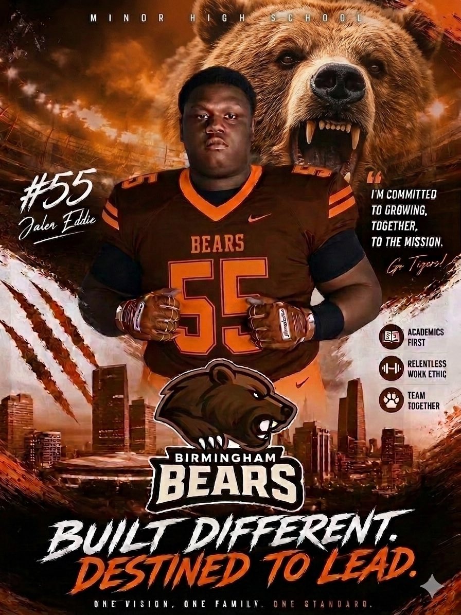 JalenEddie2026's tweet photo. BEAR DOWN🐻🐻🐻 @BhamBearsFb https://t.co/7SpxL2ajvb