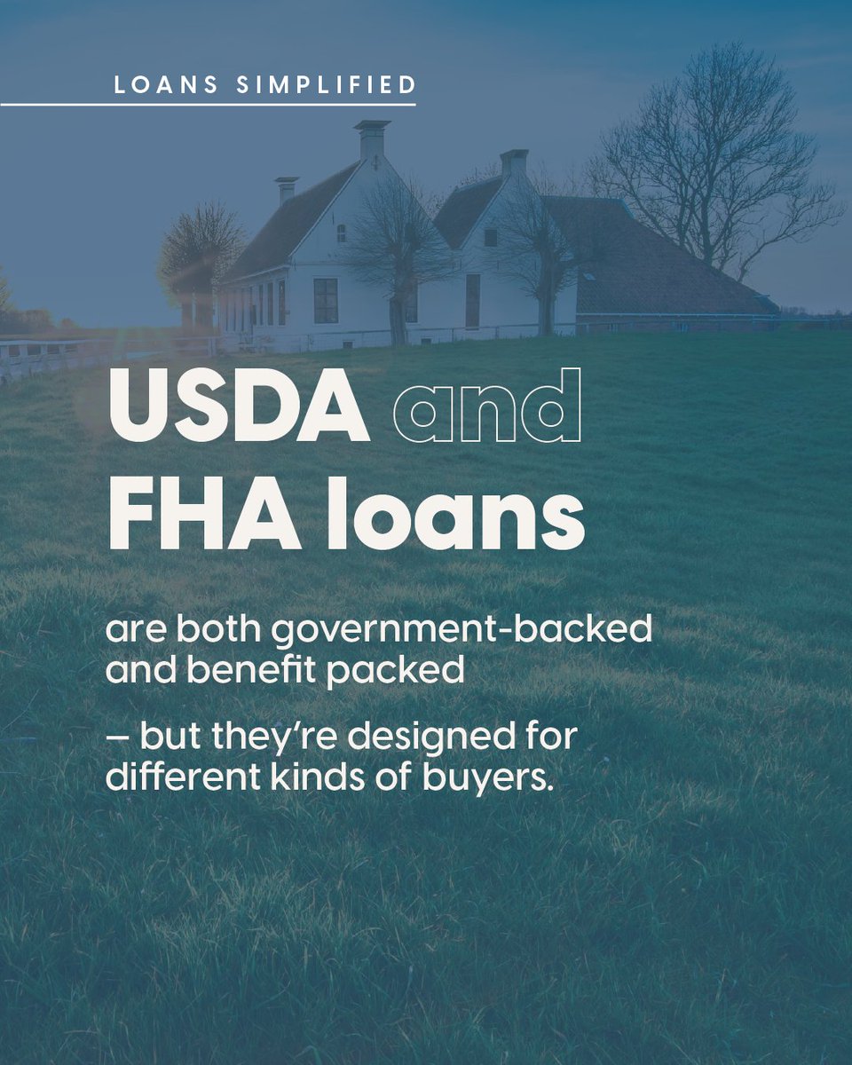 ChrisPedison's tweet photo. USDA and FHA loans both open doors for buyers who need flexible financing options. But how do you know which is right for you? We'll help you figure it out. Get to know the differences: https://t.co/wv74rEG9LY https://t.co/lF8aBhn68y