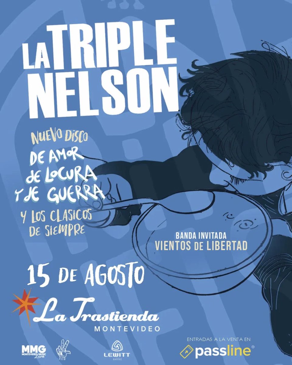 radiofutura911's tweet photo. Sponsor oficial de tus emociones!
Dale con @latriplenelson⭐
que presentan su nuevo álbum,
"De Amor, de Locura y de Guerra"
y los clásicos de siempre
el sábado 15/8 👈
en #LaTrastiendaMVD 👈
Banda invitada: #vientosdelibertad⭐
Entradas por #passline👈
Invita: @radiofutura911 ✅ https://t.co/FLwWFySseQ