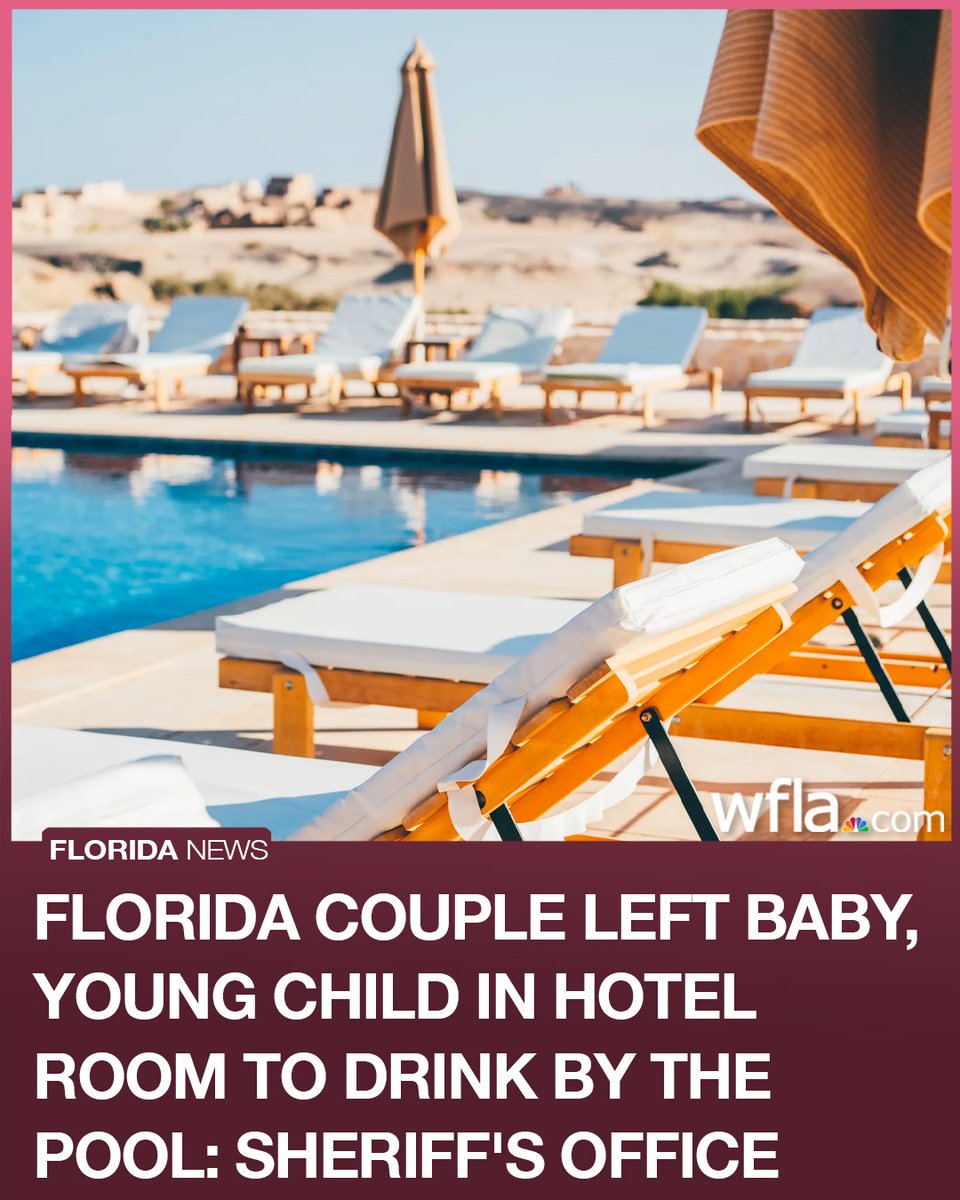 WFLA's tweet photo. Staff at the Key Largo resort entered the room after hearing the baby crying and later found the parents sipping drinks by the pool. https://t.co/zcqUnMEGmg https://t.co/wR7aynrY4i