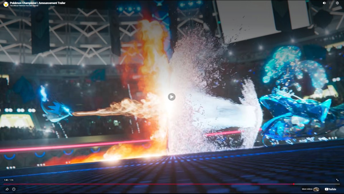 Its_WDMichael's tweet photo. One detail from the Pokémon Champions announcement trailer has me REALLY excited... 👀

We literally see Mega Charizard battling a Terastallized Dondozo.

What if Pokémon Champions eventually becomes like the Masters Eight Tournament from the anime?

What do you think? 👀🔥 https://t.co/ikxIGivVeF
