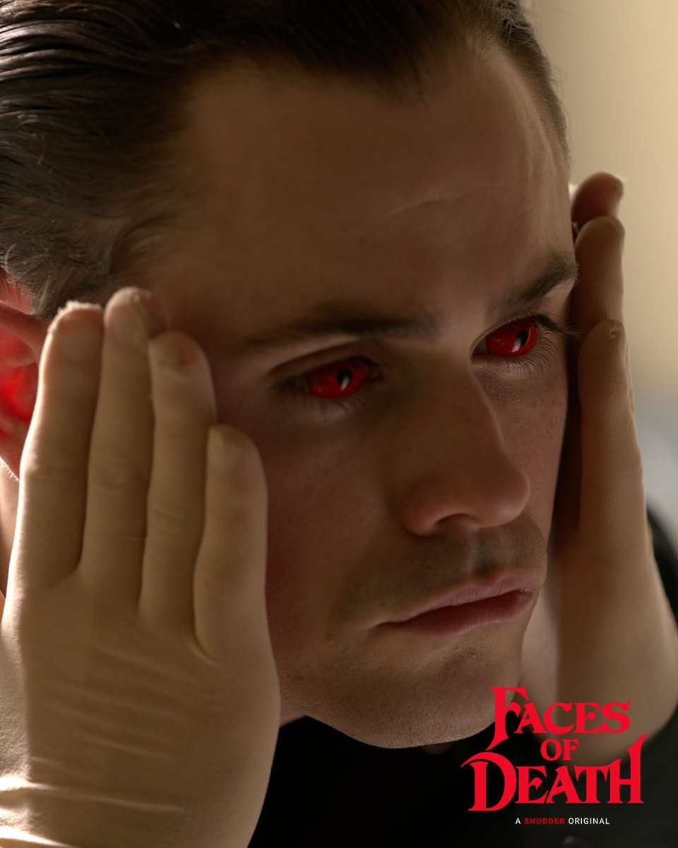Shudder's tweet photo. The notorious cult classic has a new chapter. 

FACES OF DEATH, starring Barbie Ferreira, Dacre Montgomery, and Charli XCX, premieres Friday on Shudder. https://t.co/AdfghxIKOX