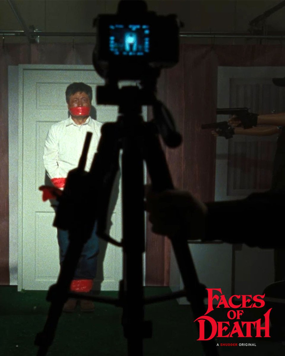 Shudder's tweet photo. The notorious cult classic has a new chapter. 

FACES OF DEATH, starring Barbie Ferreira, Dacre Montgomery, and Charli XCX, premieres Friday on Shudder. https://t.co/AdfghxIKOX