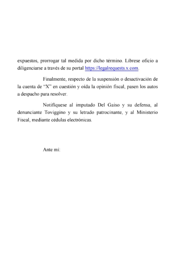 FacundoDelGaiso's tweet photo. Toviggino pidió que desactivaran mi cuenta de Twitter.

La Fiscal no se atrevió a tanto y ahora decide el Juez.

Con o sin Twitter seguiremos denunciando la corrupción de todas las mafias, como hicimos siempre.  

Sobran pruebas. La impunidad de los mafiosos se va a terminar tarde o temprano.