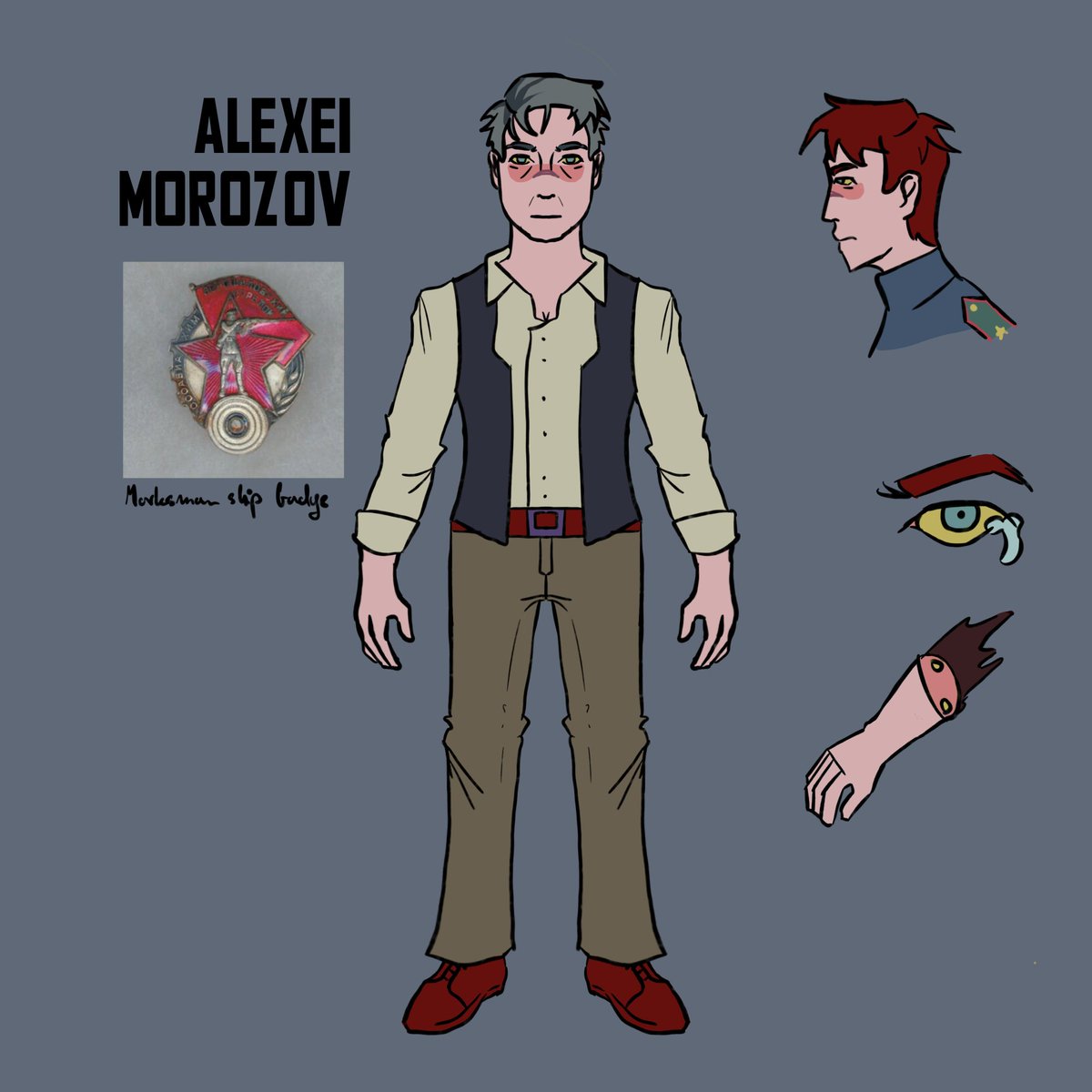 PastelRei1's tweet photo. Wanted to see what he looks like aged up (this would be him in the 1970s)

This is your sign to age up your oc

#art #oc #ocrefsheet #ibisPaintX #historicaloc https://t.co/2IuRE7WnS5