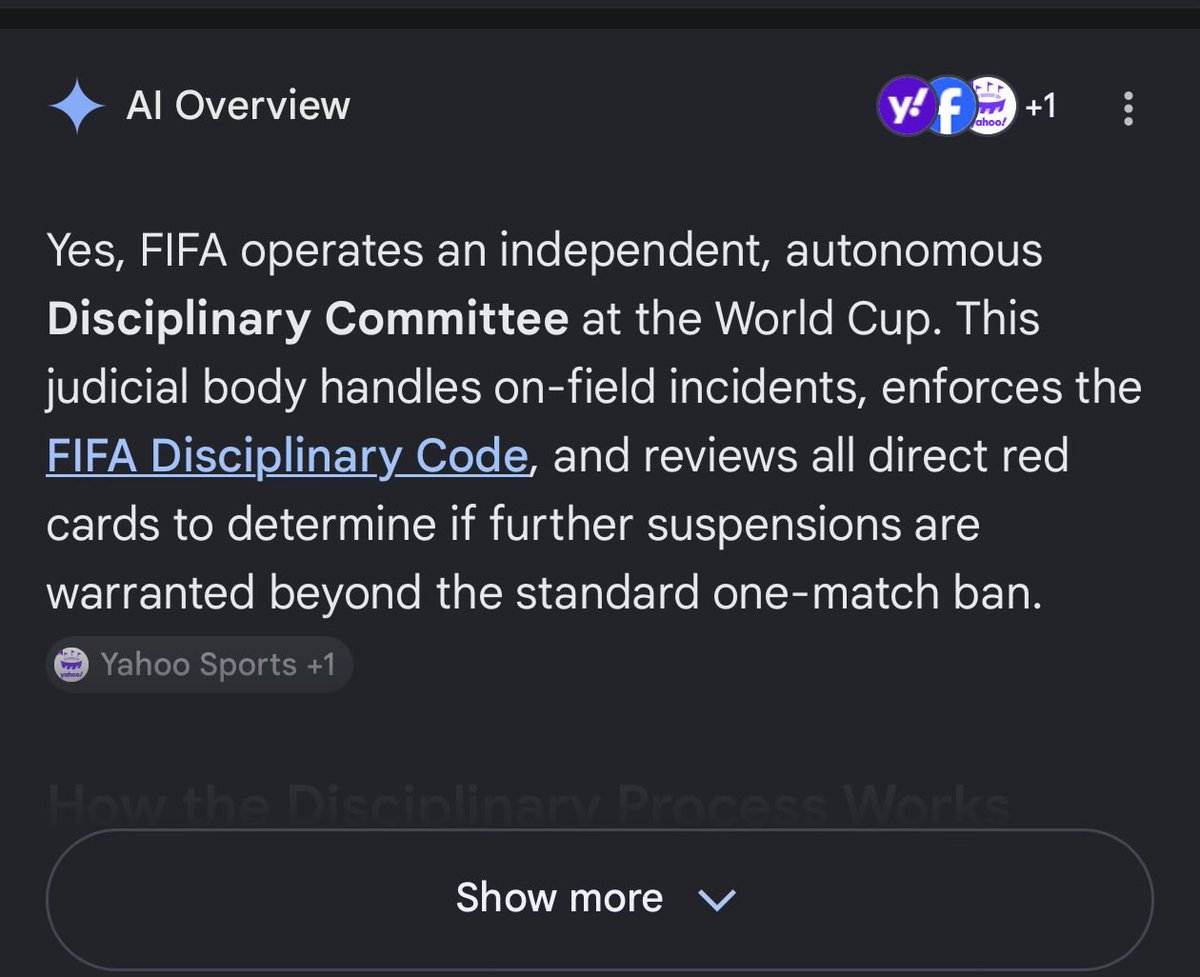 Luthershead04's tweet photo. @Binjaminuk @LFC6619 @Mig190 @EdKrassen Lmfao they literally have an independent disciplinary committee at the World Cup you fucking moron https://t.co/mPoCNorEng