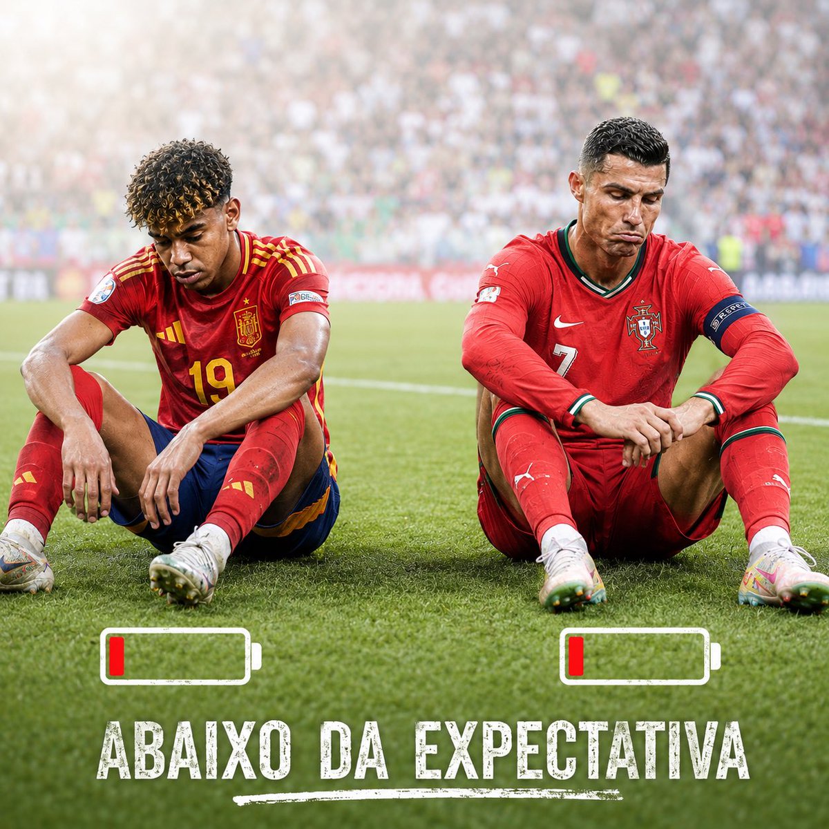 luannadalila's tweet photo. Jogo ruim viu!🇵🇹🇪🇸

#PORxESP #LamineYamal #CR7 https://t.co/vU0u5gU1iR