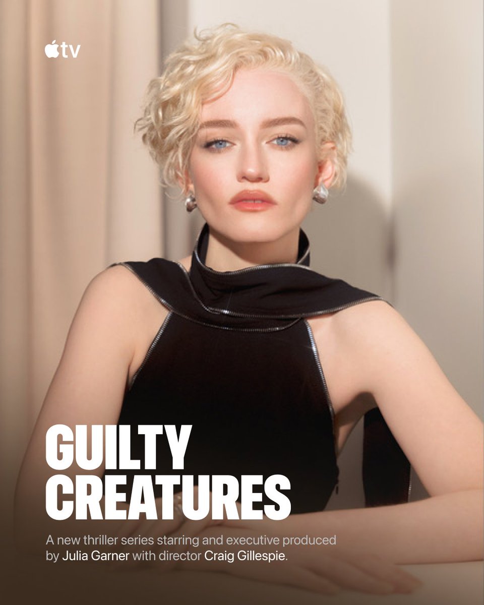 AppleTV's tweet photo. Sex, God, murder, and the Florida panhandle.

Julia Garner will star in and executive produce a new thriller series based on the acclaimed true-crime book by author Mikita Brottman. Craig Gillespie to direct and executive produce.

#GuiltyCreatures https://t.co/n54We6q662