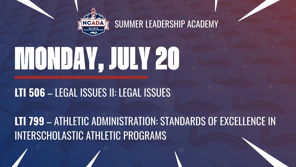 NCADA1970's tweet photo. Exactly 2 weeks to go until the Summer Leadership Academy!

Here's a preview into the full LTI Course lineup. ⬇️ https://t.co/aNTVy7z5aI