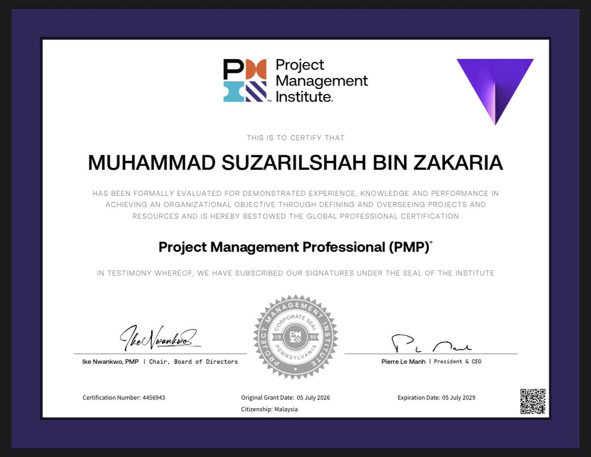 suzarilshah's tweet photo. All those long hours after work and weekend studies, the process to get through this exam, and other personal sacrifices finally paid off. Also, a huge thank you to Swift for sponsoring the training and exams needed to pass. Thank you to Iverson for providing the training I needed to get across the finish line.