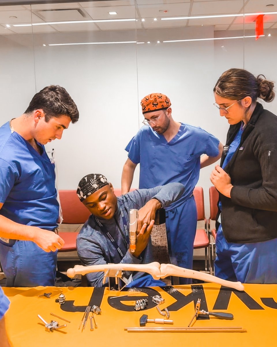 MontefioreOrtho's tweet photo. Investing in the next generation of orthopaedic surgeons!

This week, our Residency Program Director, Dr. Mani Kahn, led a hands-on workshop for the visiting medical students rotating with us on their sub-internships. Students got valuable hands-on experience during our external fixation lab, learning techniques that are foundational to fracture management and had the chance to connect with our program leadership along the way.

Events like these reflect what makes our residency program special: a commitment to mentorship, education, and hands-on learning at every level of training.

Thank you to Stryker for generously providing the equipment that made this lab possible.