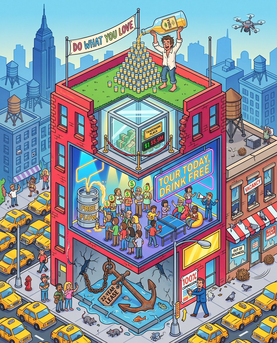 YolkCoach's tweet photo. ��� Standard broker commission on a coworking deal was 10%. But #WeWork put a bounty on your rival's tenants: 100% commission, first year, if you poached them before the deadline. So brokers stopped selling WeWork ,  they started hunting for it. 💰🏜️ Spot the stagecoach parked outside the rival's front door. That's not set dressing, that's history. Tag the broker who lived through the year commission went feral. #SalesTwitter #B2BSales #SaaS