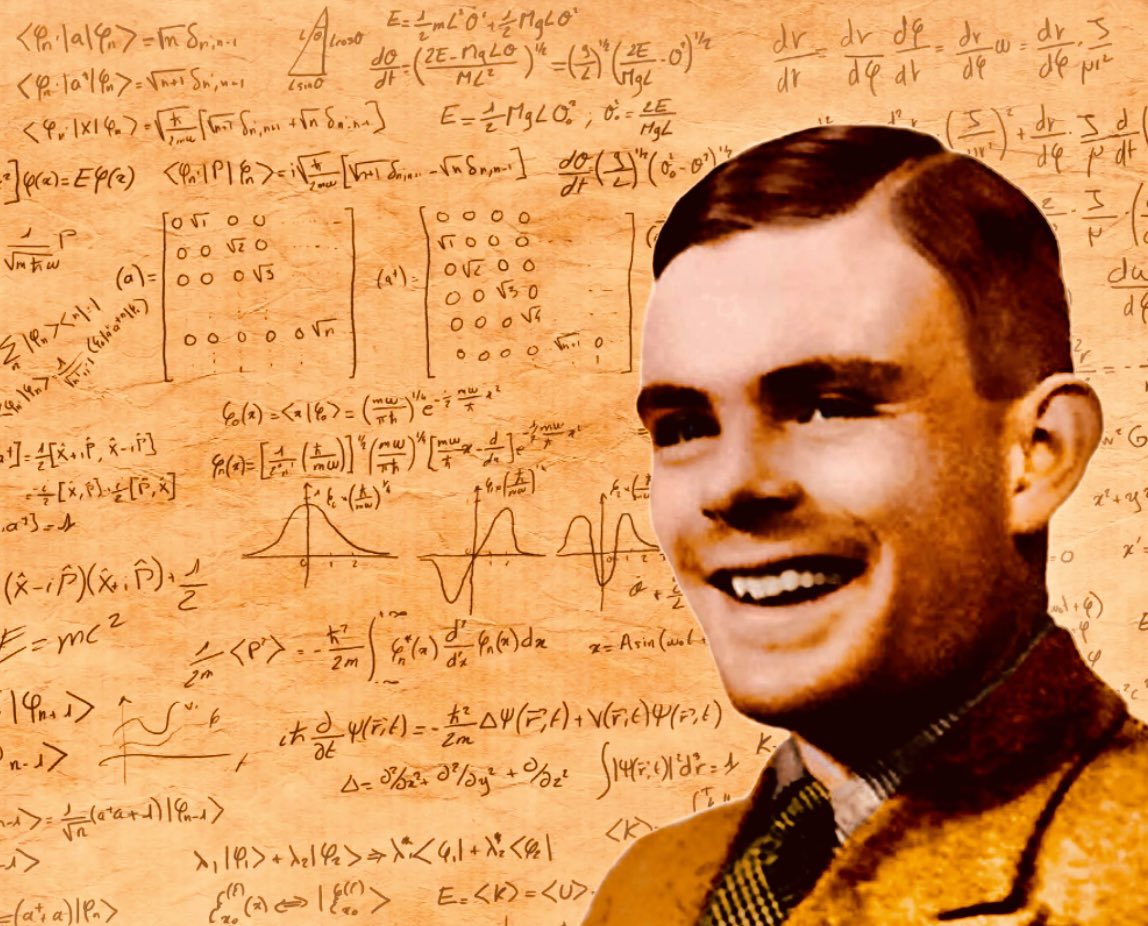 EtienneKlein's tweet photo. Alan Turing est mort il y a 72 ans, alors qu’il n’en avait que 41. Il fut l’auteur de travaux décisifs en mathématique et en informatique. 
Dans les années 1950, il s’intéressa à ce qui n’allait pas tarder à devenir l'intelligence artificielle. Il proposa une expérience, le « test de Turing », et fit le « pari que d'ici cinquante ans, il n'y aura plus moyen de distinguer les réponses données par un homme ou un ordinateur, et ce, sur n'importe quel sujet ». Que dirait-il s’il revenait parmi nous ?
