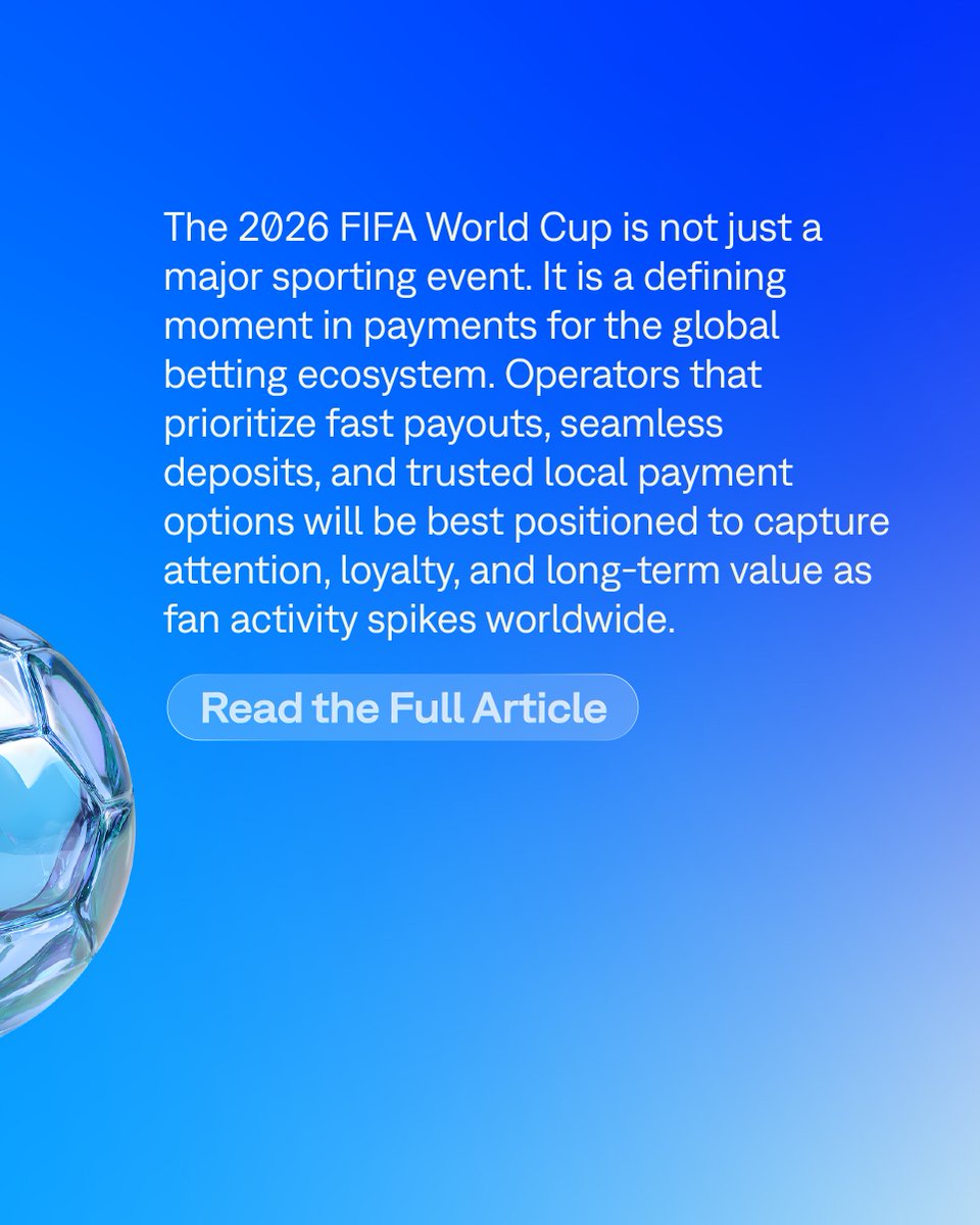 IncomeAccess's tweet photo. ⚽🌎The 2026 FIFA World Cup is set to reshape the sports betting landscape.
Our latest blog explores fan engagement, the expected surge in online betting, and how operators can prepare for World Cup demand.
Read more 👇
https://t.co/1KU7B4CxOc
#WorldCup2026 #AffiliateMarketing https://t.co/KGcc53T7ev