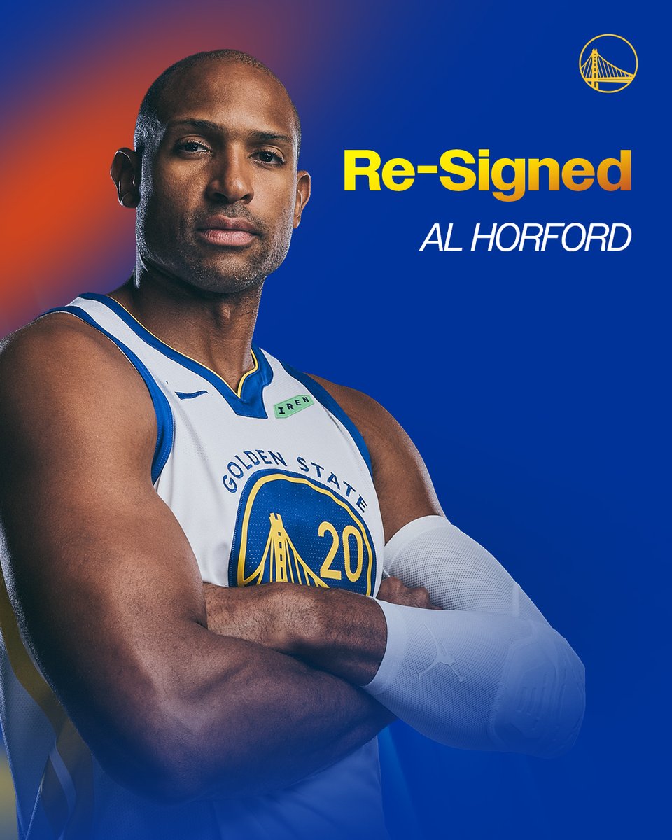 warriors's tweet photo. Al Horford 🤝 Dub Nation https://t.co/mR6THGwJf5