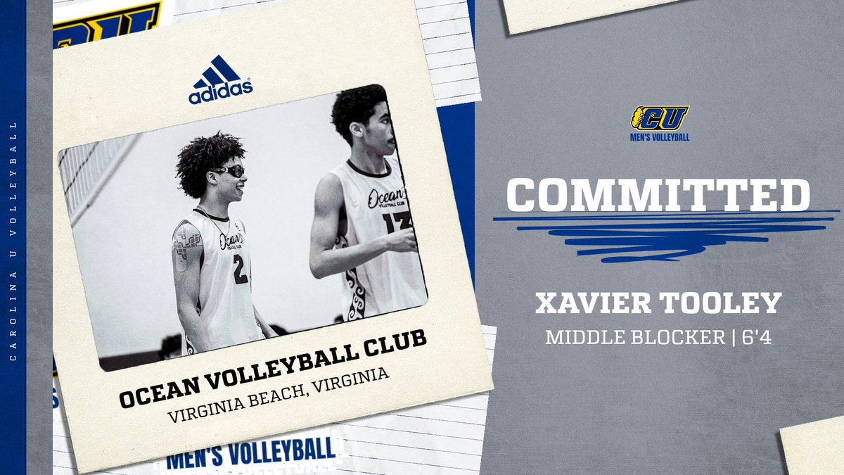 carolinaumvb's tweet photo. Another new face on the squad!

Xavier Tooley is a 6'4 middle blocker, coming to us from Virginia Beach, VA.  Welcome to CarolinaU, Xavier! https://t.co/cpyfDxTbzk