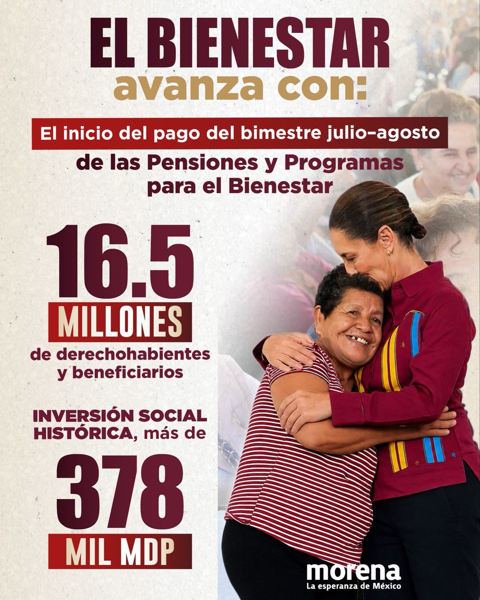 A_MontielR's tweet photo. Cuando se gobierna con honestidad, se construyen más derechos, más oportunidades y más bienestar para millones de personas. ❤️🇲🇽

#HumanismoMexicano 
#PrimeroLosPobres https://t.co/TKR83yAej1