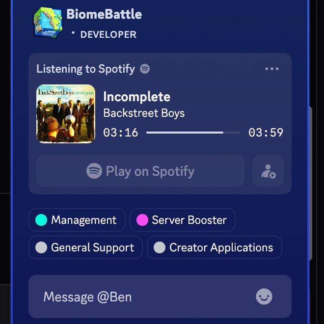 Fan BiomeBattle Updates tweet media