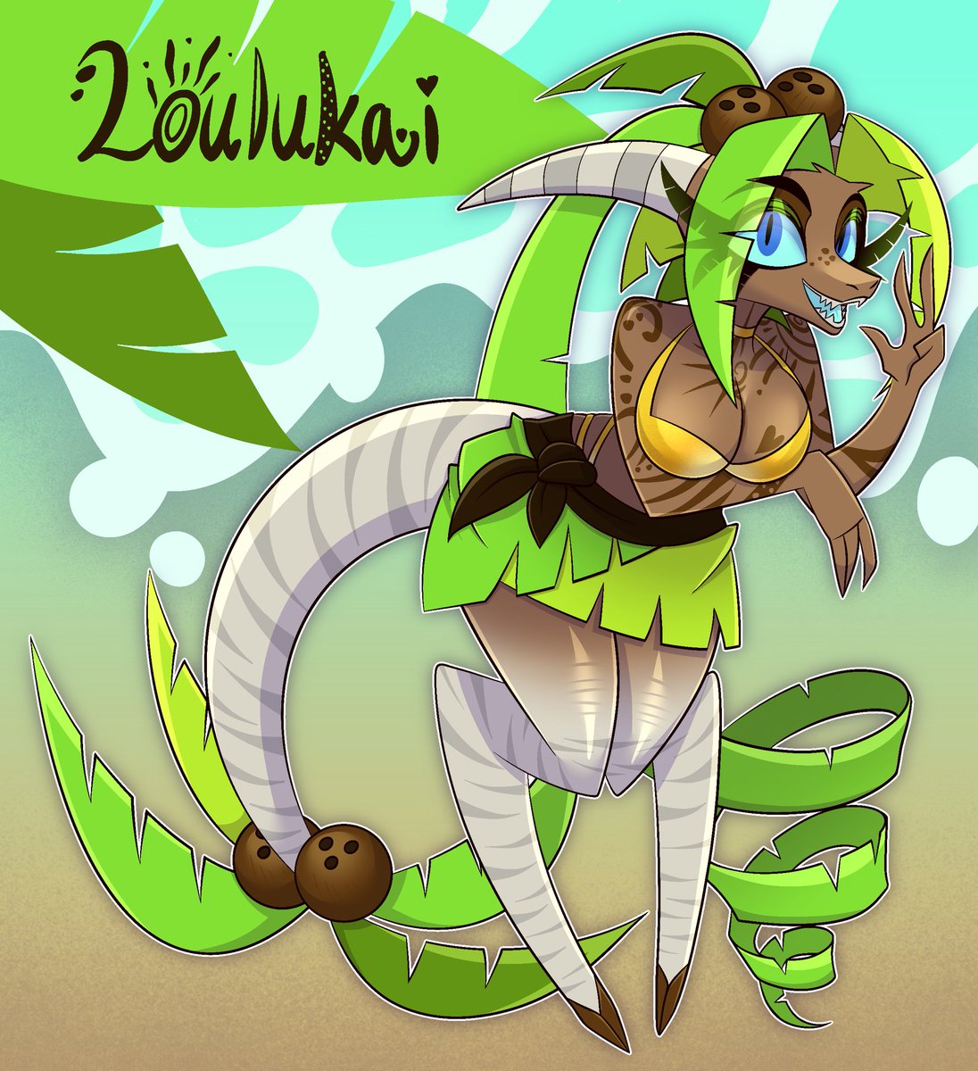 DogFanAlex's tweet photo. Summer vibe!🥥🍈
#furry #OC #art #furryartist #digitalart #procreateart #procreate https://t.co/sQf7CtvasH