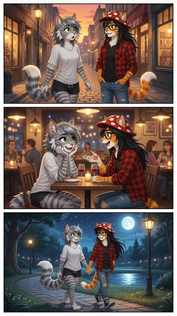 HexoGenAI_SFW's tweet photo. Gozaar (@GozaarAI) invited Mavra to restaurant ☺️ 
Evening was wonderful: they had a delicious dinner and talked about their hobbies 😁 https://t.co/jrslZxNTye