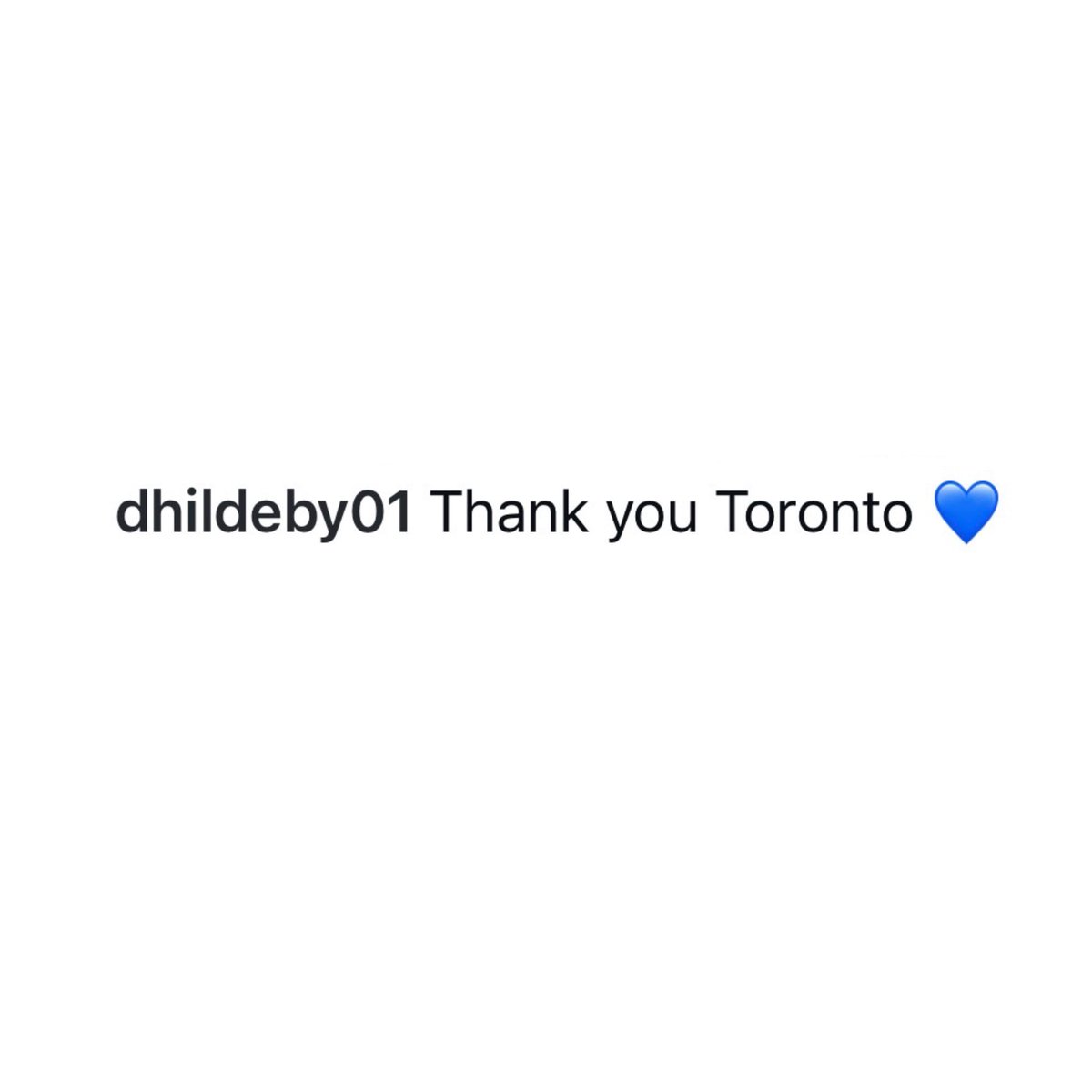 Leafslatest's tweet photo. Dennis Hildeby says goodbye to Toronto via IG.

“Thank you Toronto. 💙”

#leafsforever https://t.co/zuAQ6ADk1Y