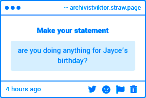 ArchivistViktor's tweet photo. I wasn't aware it was coming up, Is that today? https://t.co/R8WHrsMPto