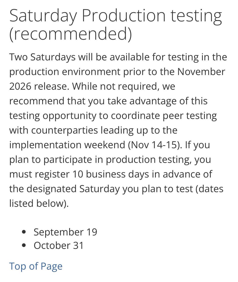 MrManXRP's tweet photo. Title: 🇺🇸 Fedwire ISO 20022 Final Production Test
Date/time: October 31, 2026

Final listed FRFS production testing window before the November 2026 Fedwire ISO 20022 release.  Followed by swift CBPR+ update in November 2026. 😮‍💨🫡 https://t.co/bppOlcDKMU