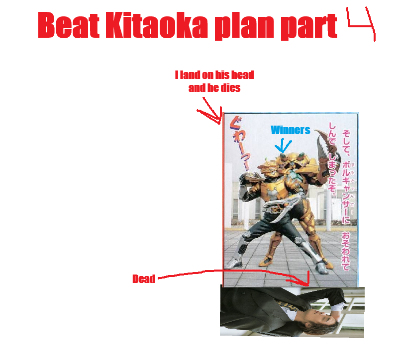 M1ch1Azuma's tweet photo. My fool-proof 4 step plan to kill Kitaoka https://t.co/o8MULGQbBS