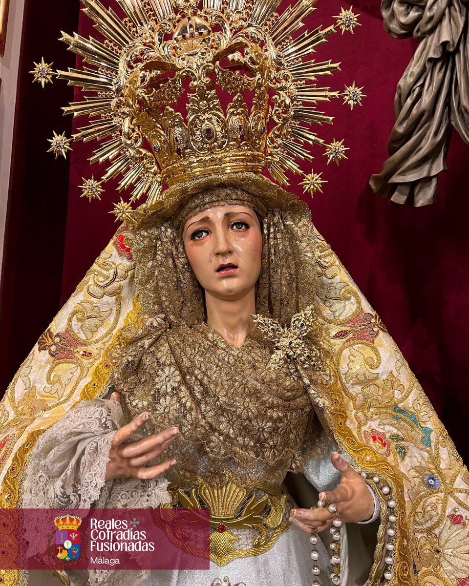 rcfusionadas's tweet photo. OFICIAL | Nuestra Señora del Mayor Dolor ya se encuentra ataviada en su capilla para el período estival.

#CofradíasMLG #RCFusionadas https://t.co/KFFPOY6VLw