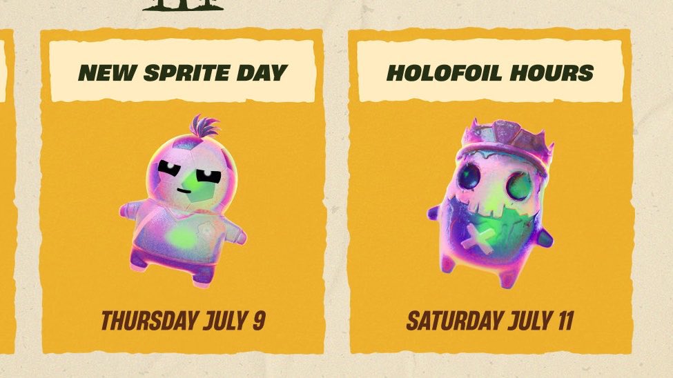 TheCompoundFN's tweet photo. HOLOFOIL SPRITES DROP ON THURSDAY https://t.co/MpTpTCVWxY