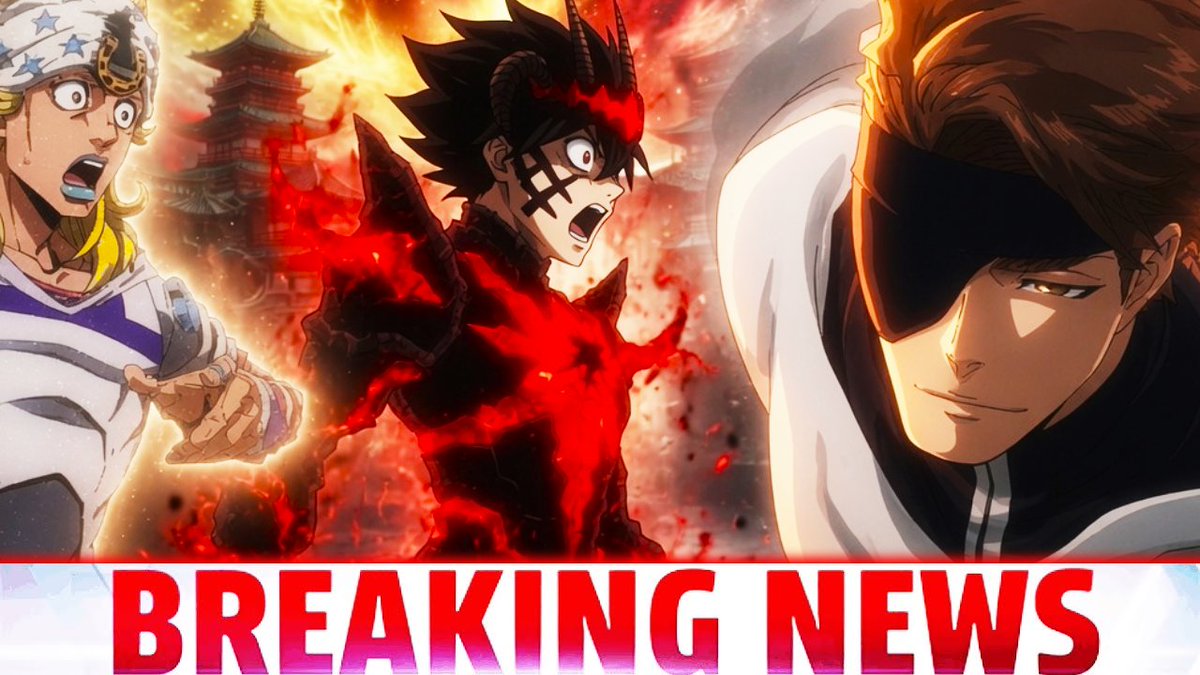 ForneverWorld's tweet photo. BLEACH CREATOR REVEALS NEW STORY & MC'S l BLACK CLOVER'S CONCERNIN RETURN AFTER NEW TRAILER l JOJO'S BIZARRE ADVENTURE STEEL BALL RUN PV & RELEASE DATE FOR NEXT EPISODES l MASHLE MAGIC & MUSCLES SEASON 3 l POKEMON + DISNEY l STAR WARS VISIONS ANIME 
Watch Now: https://t.co/srXDU689Xc

#FORNEVERNEWS #Bleach #jojos #blackclover #pokemon #starwars