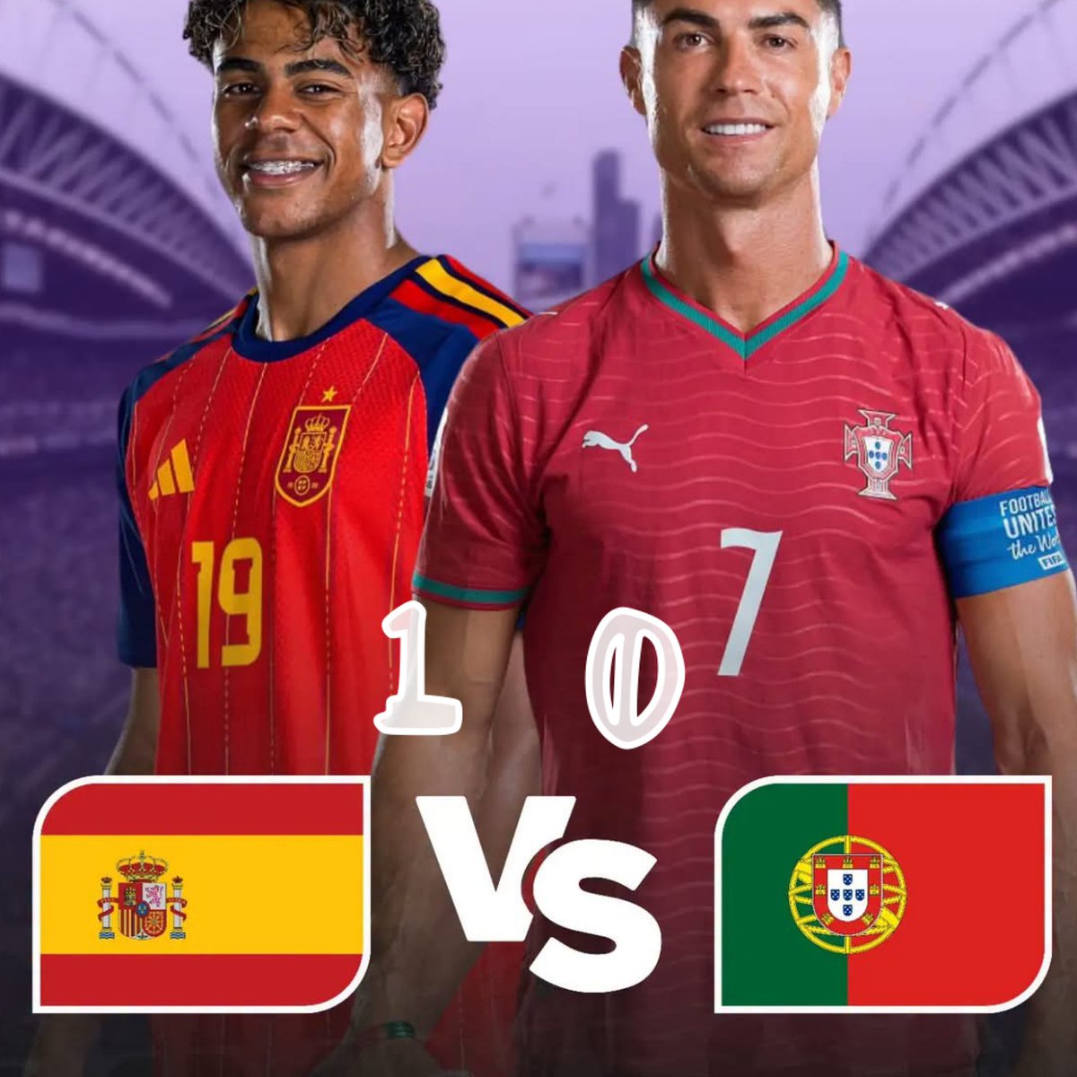 JordiCris's tweet photo. A 1/4 de Final Enhorabuena. 🍾
#CopaMundialFIFA
#Mundial2026
#ESPVSPOR
Enhorabuena a nuestros hermanos íberos de Portugal 🇵🇹 Han sido un más que digno rival https://t.co/kVHh6kZuUm