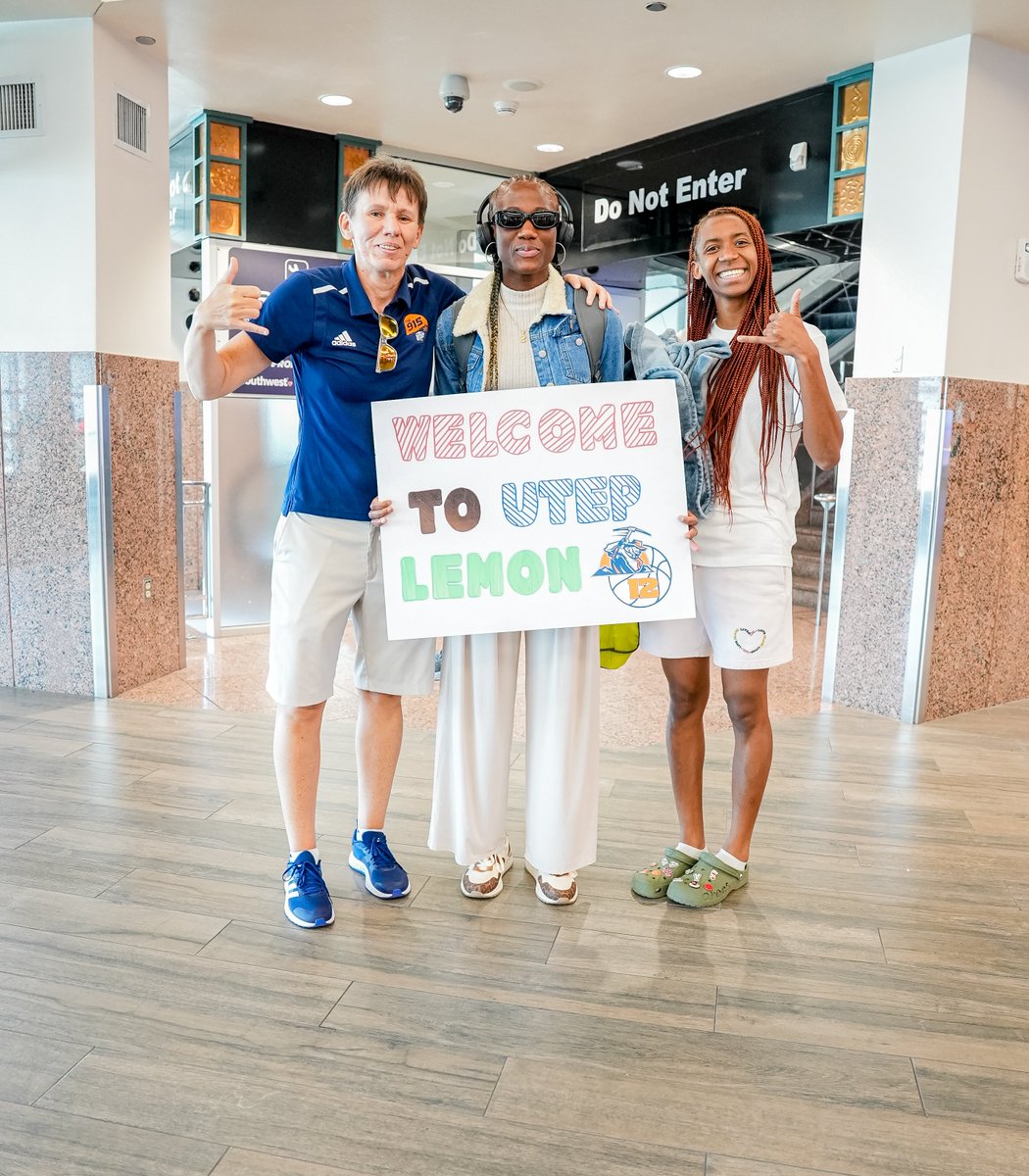 UTEPWBB's tweet photo. Welcome home, Lemon 🍋⛏️

#PicksUp https://t.co/Jr0lKaBC5T