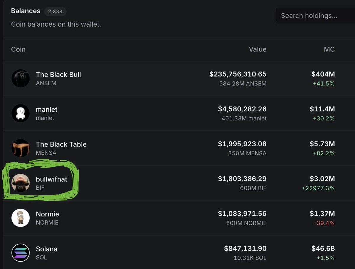 HeyItsMeTheDev's tweet photo. I’m betting on BullWifHat to be @blknoiz06 ‘s 2nd largest holding behind $ansem by end of week

$BIF https://t.co/djyQbZ6Ax5