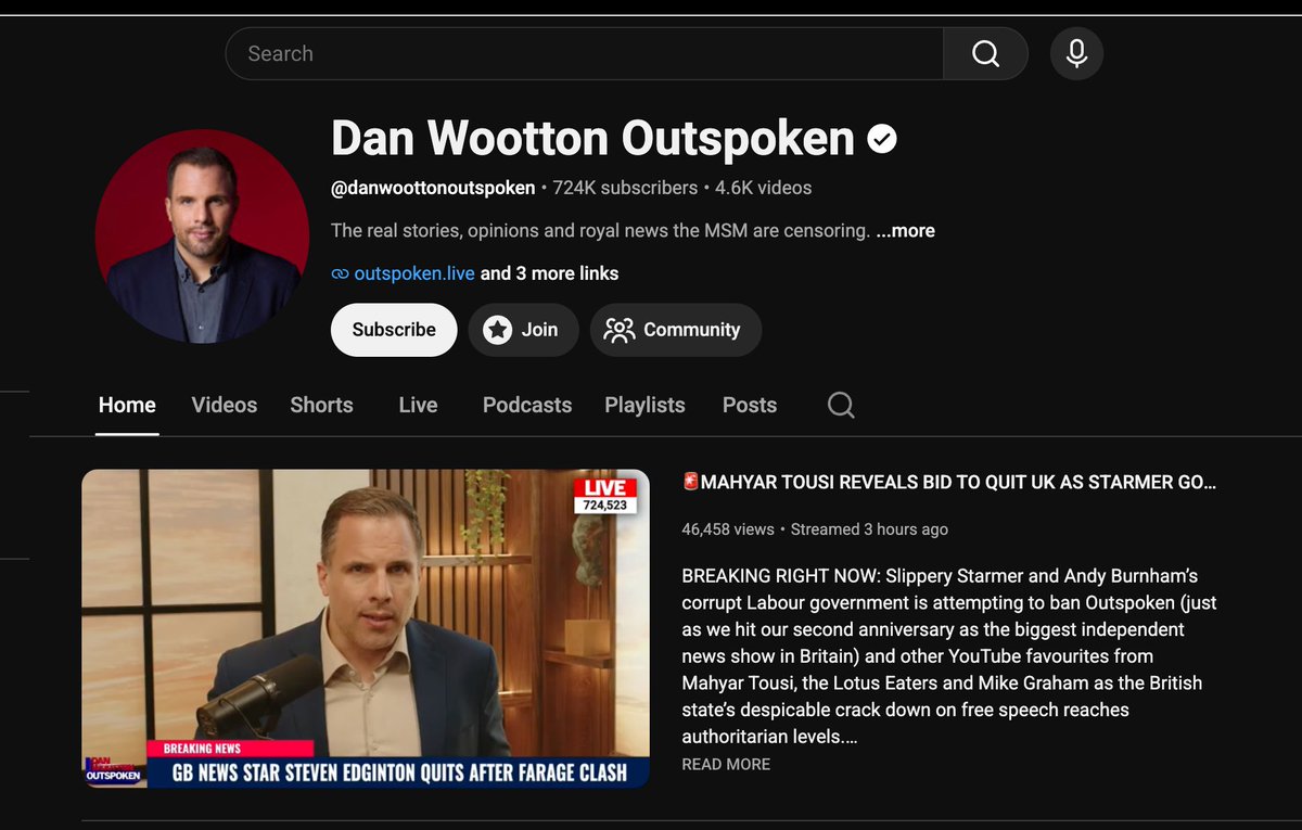 dellavaris's tweet photo. Brilliant NZ broadcast journalist - Dan Wootton - exposes Britain's moves to shadow-ban alternative news on Youtube and ban the use of VPNs.

There is no doubt that NZ's uniparty will adopt this draconian crack down on free speech if it gets the chance 😫 https://t.co/ZNdPJ2UvqS