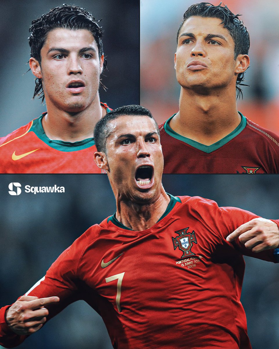 Squawka's tweet photo. Cristiano Ronaldo has played his 27th and final World Cup game for Portugal. 🇵🇹

The first ever player to score in six different FIFA men’s World Cup tournaments.

The first player to score 25+ goals across the Men’s World Cup and European Championships. 

The oldest player to score in the knockout rounds of the competition. 

Portugal's all-time top goalscorer in the competition. 

The end of an era. 😢