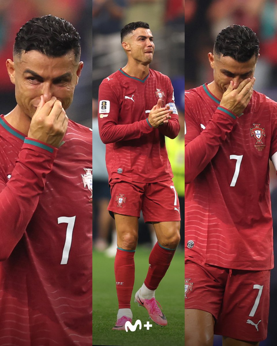 MPlusDeportes's tweet photo. Las lágrimas de Cristiano Ronaldo. 

#LaCasaDelFútbol https://t.co/1z49Q52Wu3