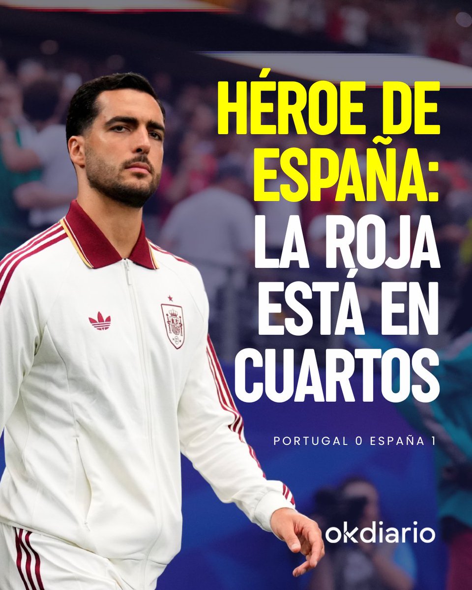 okdiario's tweet photo. 🇪🇸 ¡ESPAÑA, A CUARTOS!

📲 Crónica: https://t.co/tn2iPB6u5s https://t.co/q0PVUUf0gR