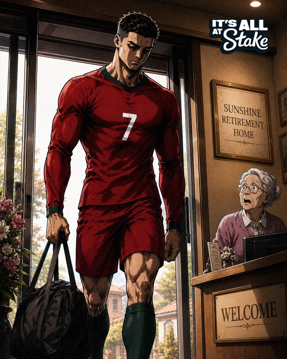 Stake's tweet photo. Ronaldo’s World Cup journey has come to an end.

Thanks for the memories. End of an era 🌟 https://t.co/olsGybPgqd