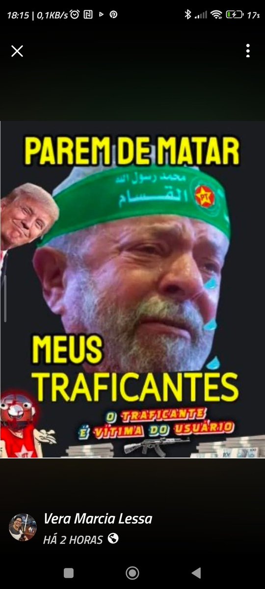 LeandroThomaz20's tweet photo. O Luladrão e seus companheiros parlamentares da esquerda se vcs não querem que o EUA interfira mostre uma ação contra o PCC e CV pegando os dois líderes presos o Fernandinho Beira mar e o Marcola coloca na prisão de El Salvador no CECOT só assim terá respeito dos EUA https://t.co/x3xps7eX8a